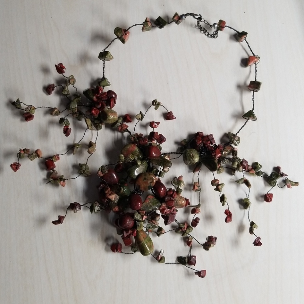 Unakite jasper necklace